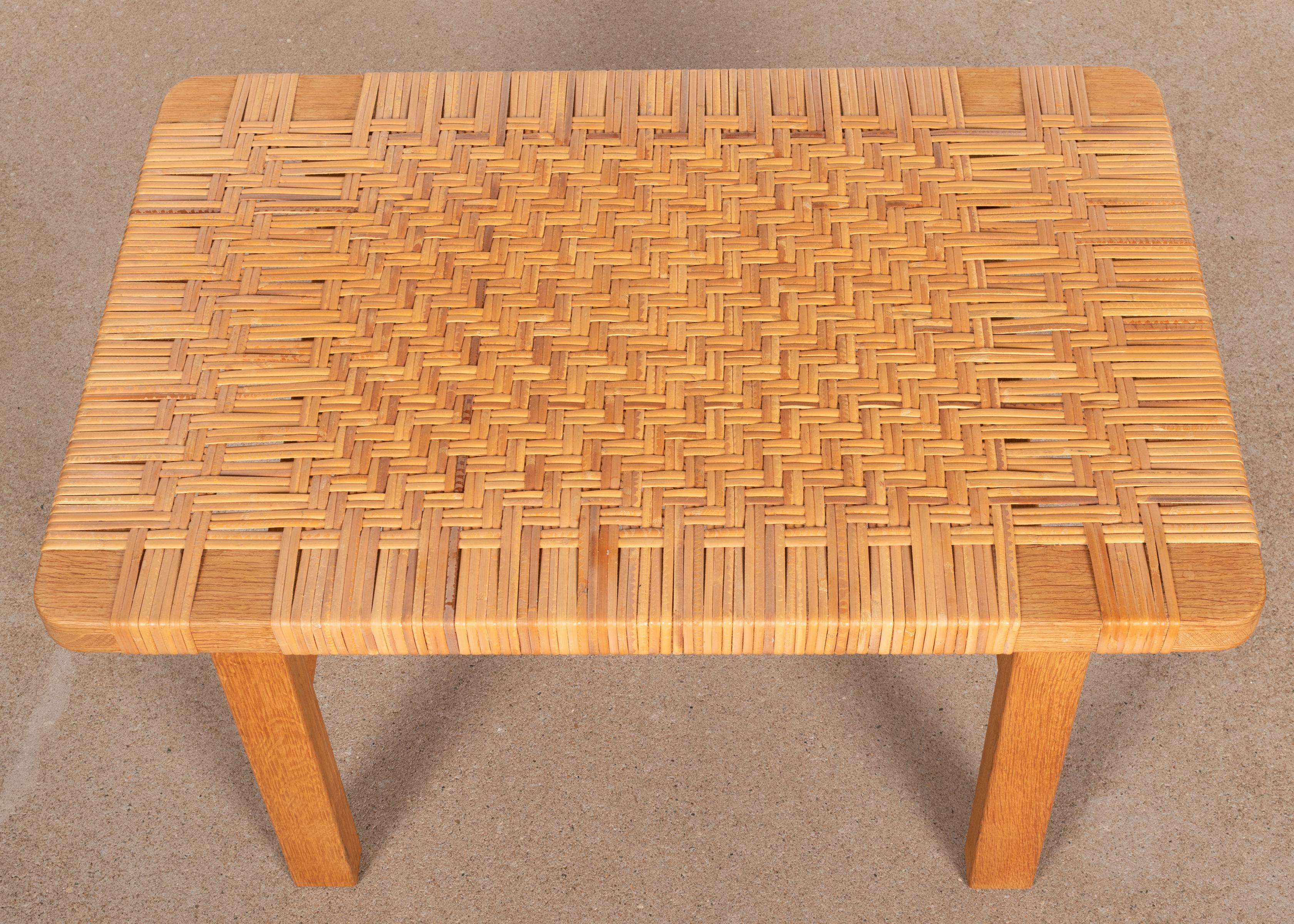 Børge Mogensen Set Benches Model 5273 in Natural Oak and Wicker for Fredericia 1