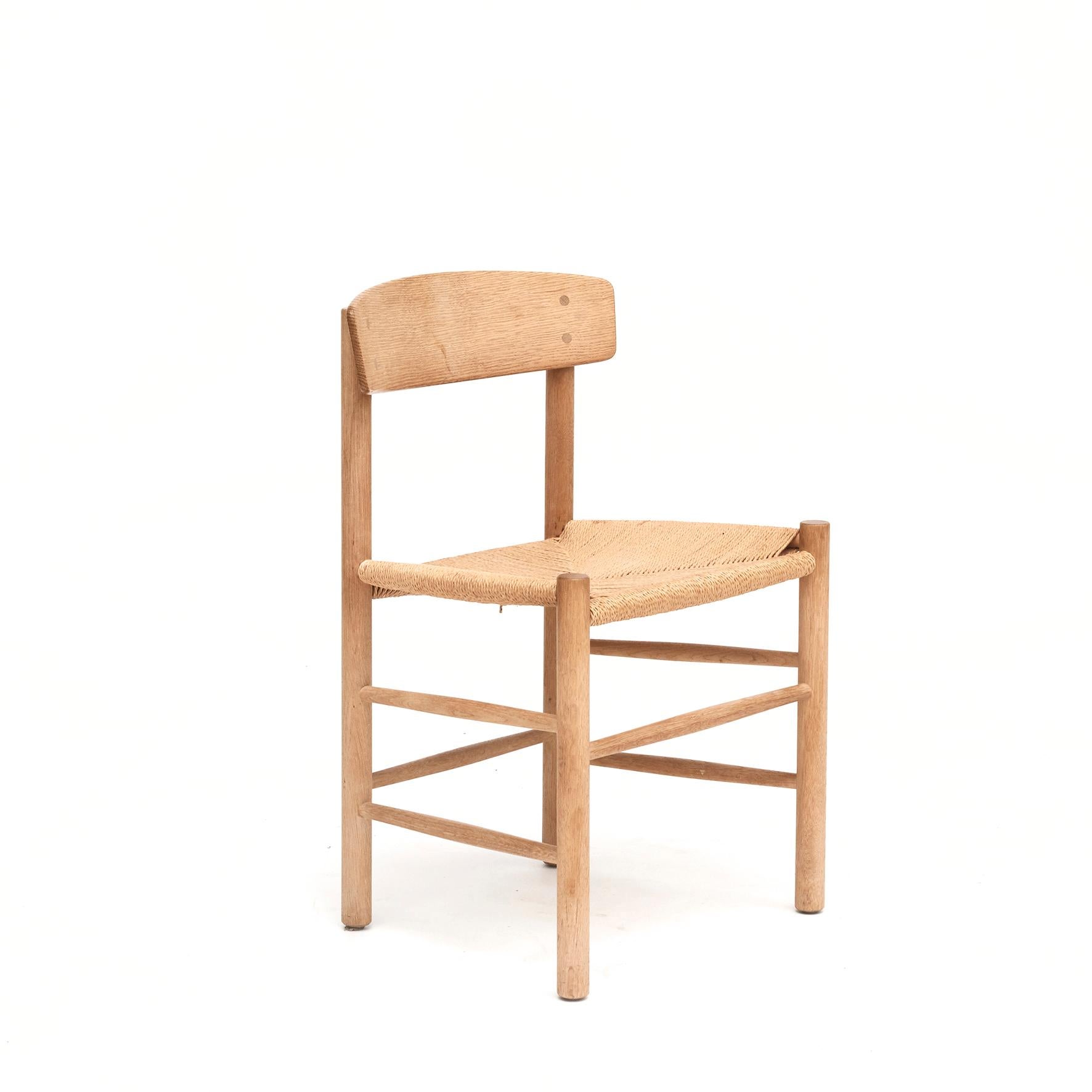 Modern Børge Mogensen, Set of 4 Oak J39 Dining Chairs