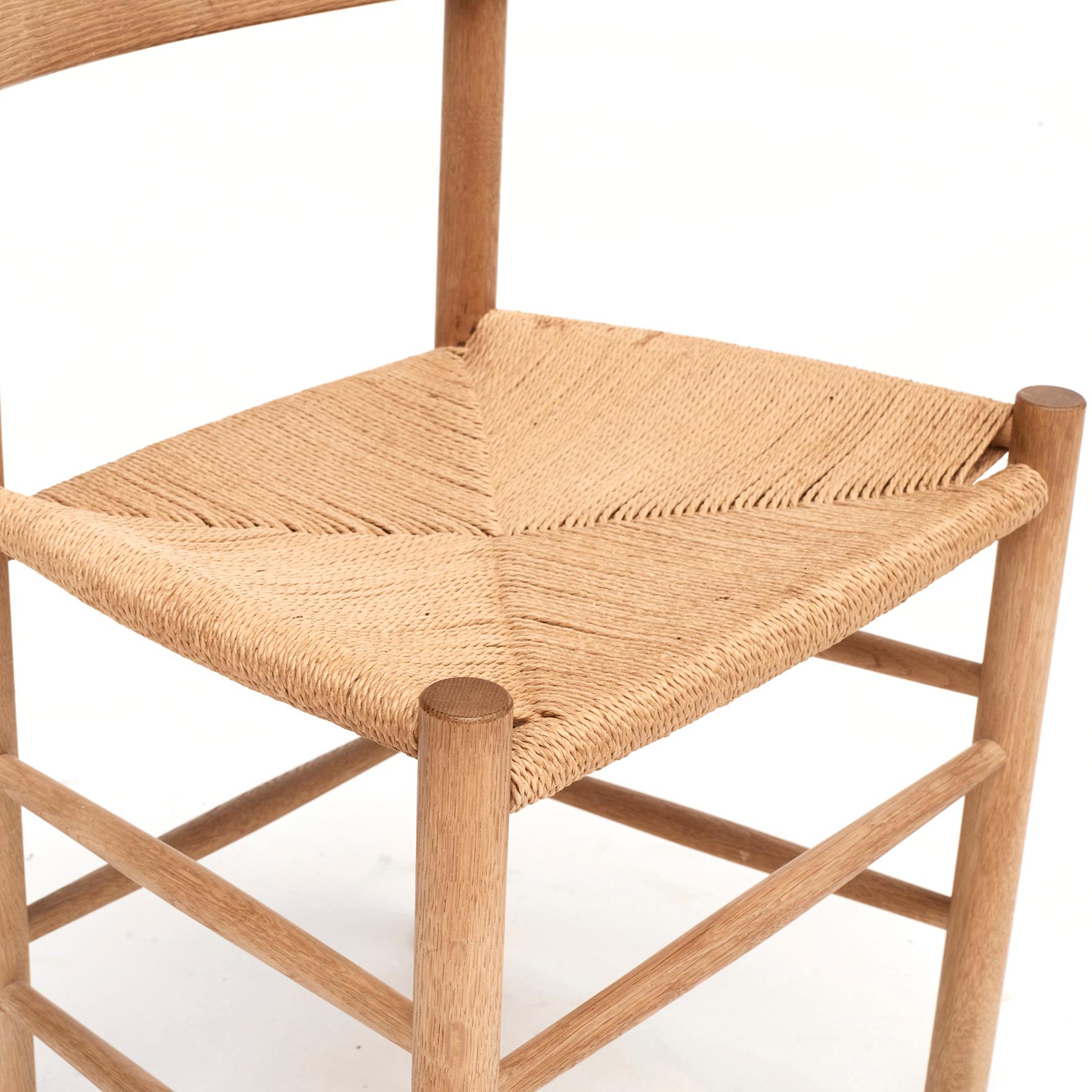 Børge Mogensen, Set of 4 Oak J39 Dining Chairs For Sale 1