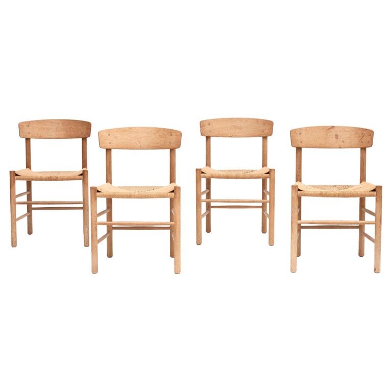 Børge Mogensen, Set of 4 J39 Dining Chairs For Sale at 1stDibs