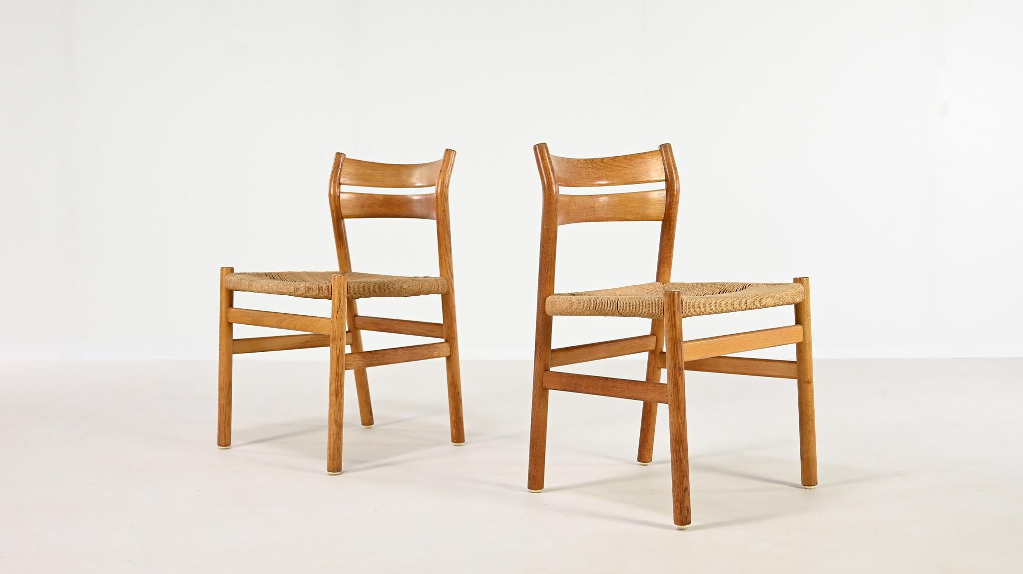 Børge Mogensen, ensemble de 6 chaises BM-1 pour A.M. Madsens Møbelfabrik Bon état - En vente à Munster, NRW