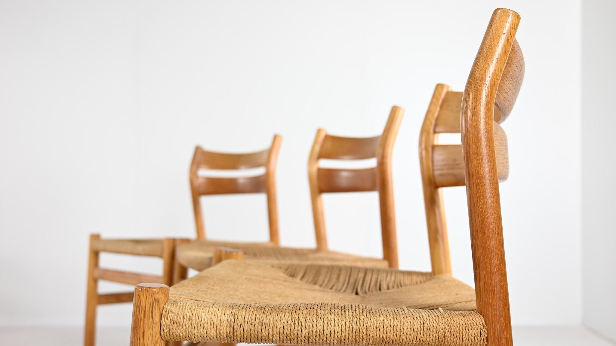 Milieu du XXe siècle Børge Mogensen, ensemble de 6 chaises BM-1 pour A.M. Madsens Møbelfabrik en vente