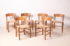 Børge Mogensen set of 6 J39 Chairs in Oak, FDB Møbler 1963