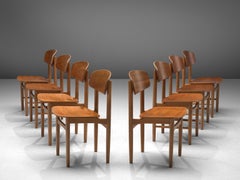 Børge Mogensen Set of Eight Dining Chairs in Teak
