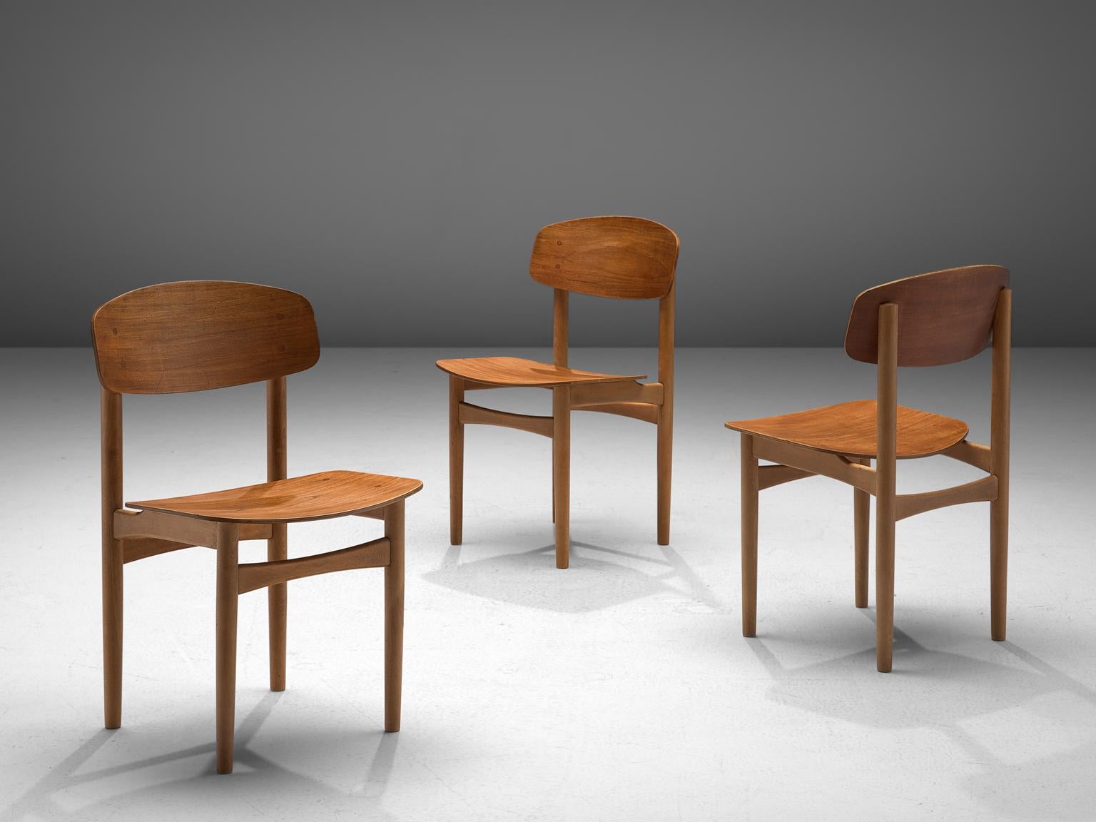 Børge Mogensen Set of Eight Dining Chairs in Teak In Good Condition In Waalwijk, NL