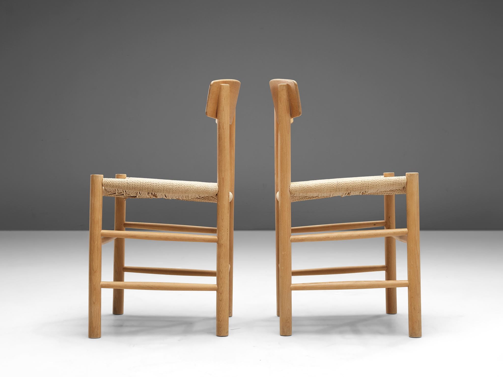 Seagrass Børge Mogensen Set of Eight Dining Chairs Model 'J39'