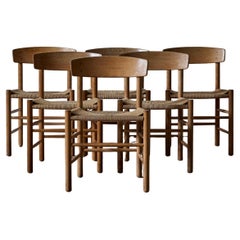 Børge Mogensen Set of 
Folkstolen
 Dining Chairs