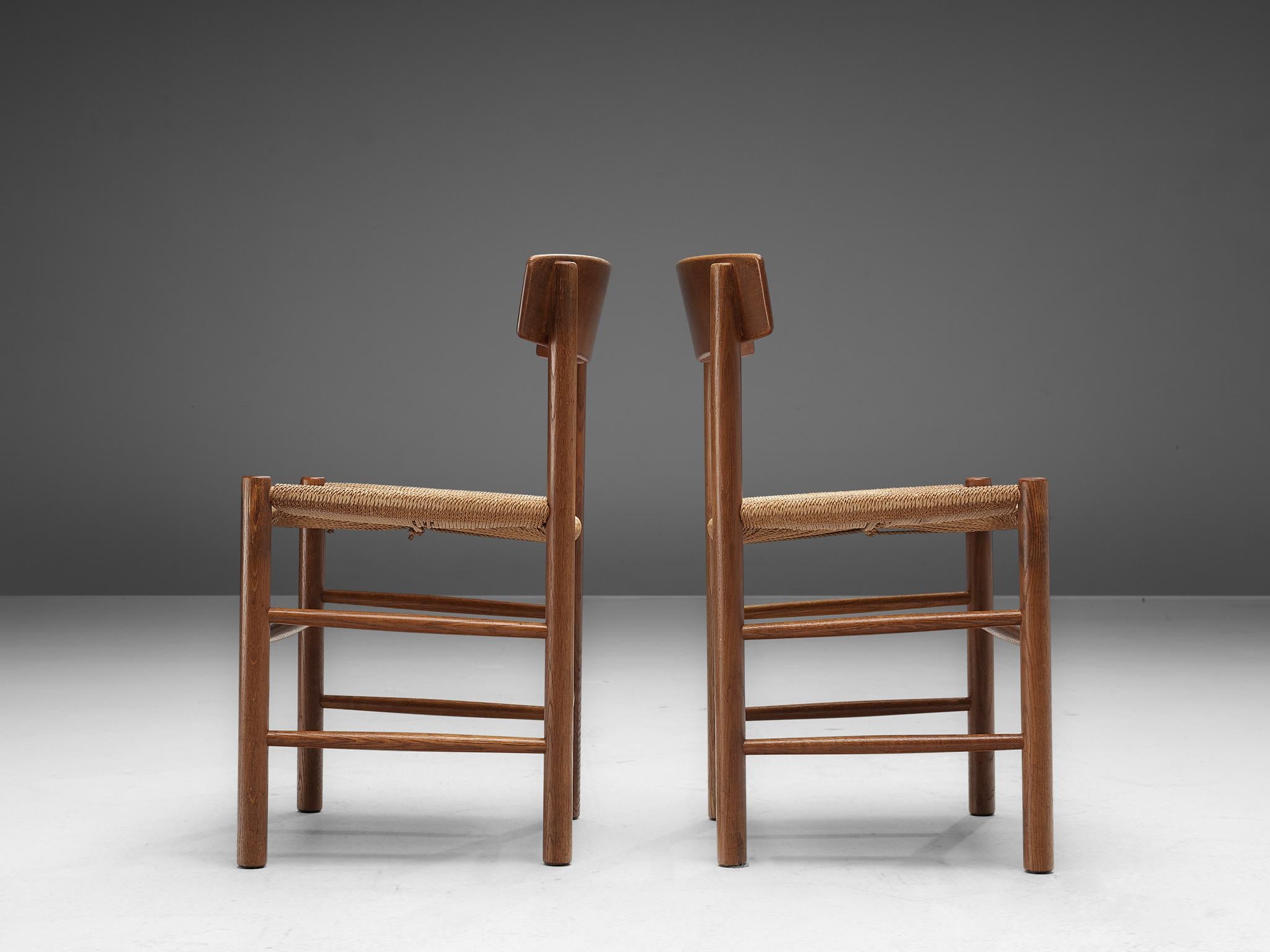 Børge Mogensen Set of Four Dining Chairs Model 'J39' 3