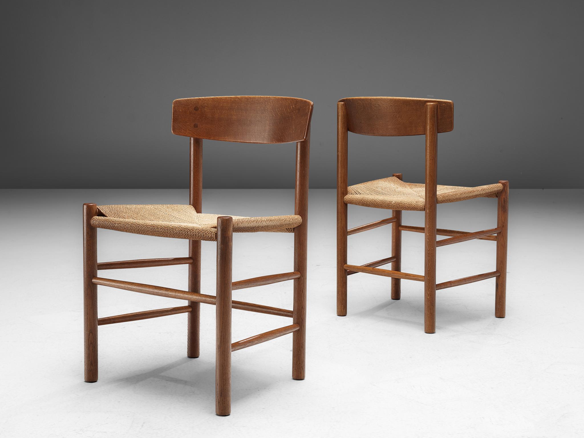 Mid-20th Century Børge Mogensen Set of Four Dining Chairs Model 'J39'