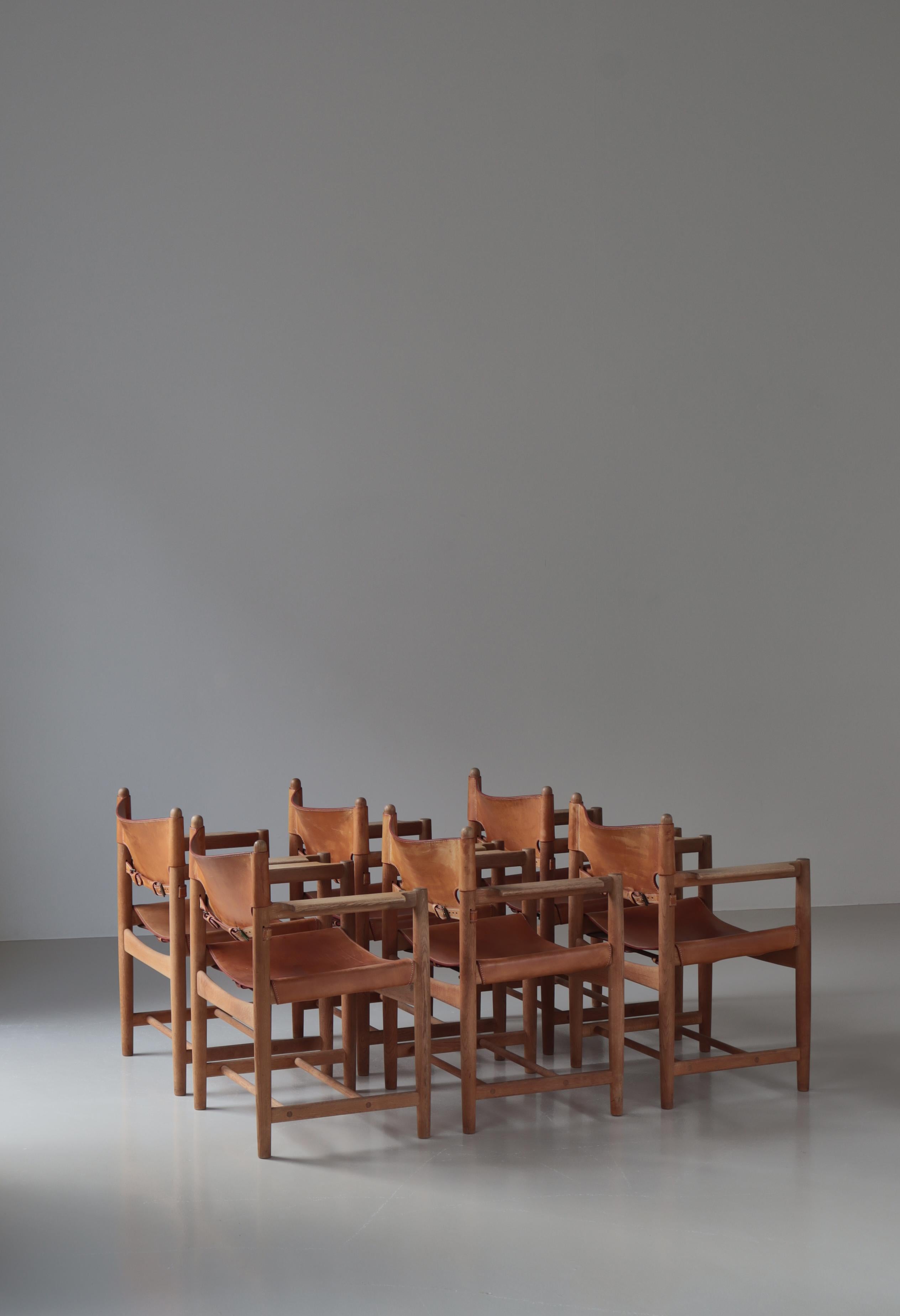 Milieu du XXe siècle Børge Mogensen Ensemble de chaises à accoudoirs 