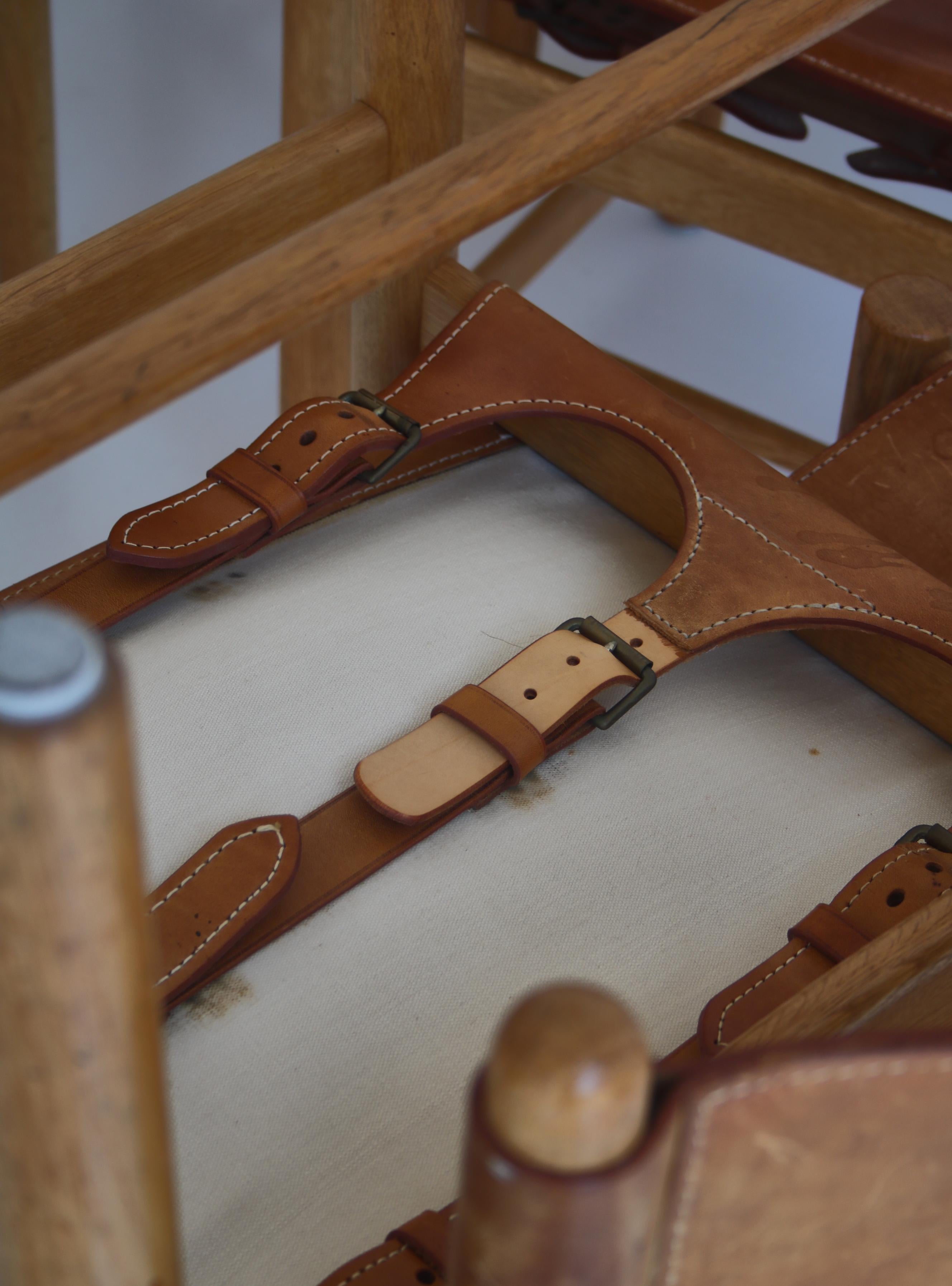 Børge Mogensen Set of Oak and Leather 