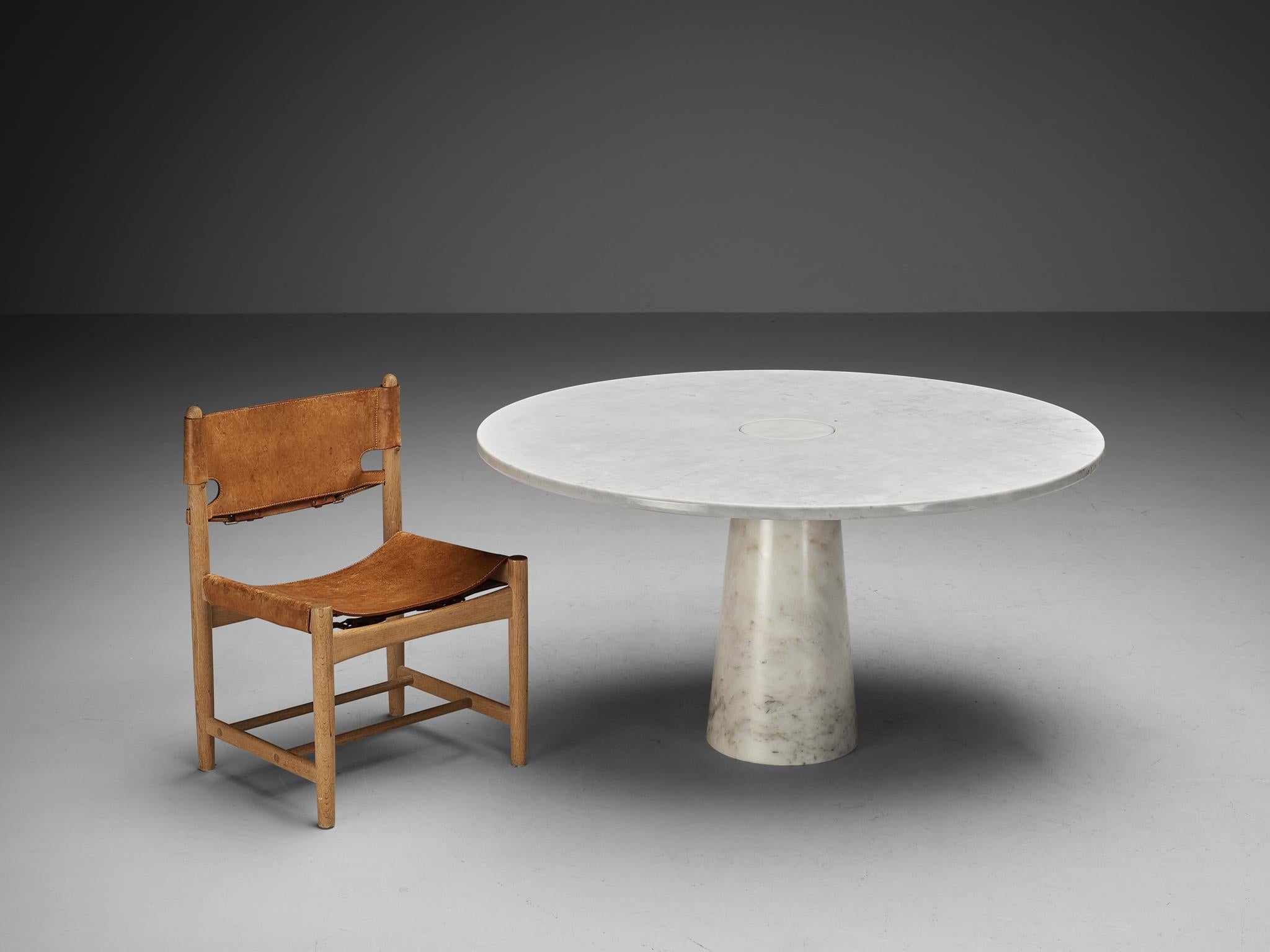 European Børge Mogensen Set of Six Armchairs & Angelo Mangiarotti Eros Dining Table  For Sale