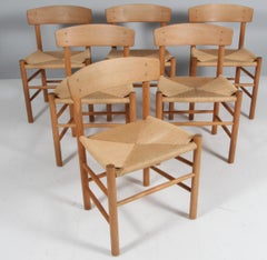 Børge Mogensen Set of six Dining Chairs Model 'J39'