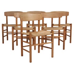 Børge Mogensen Set of six Dining Chairs Model 'J39'