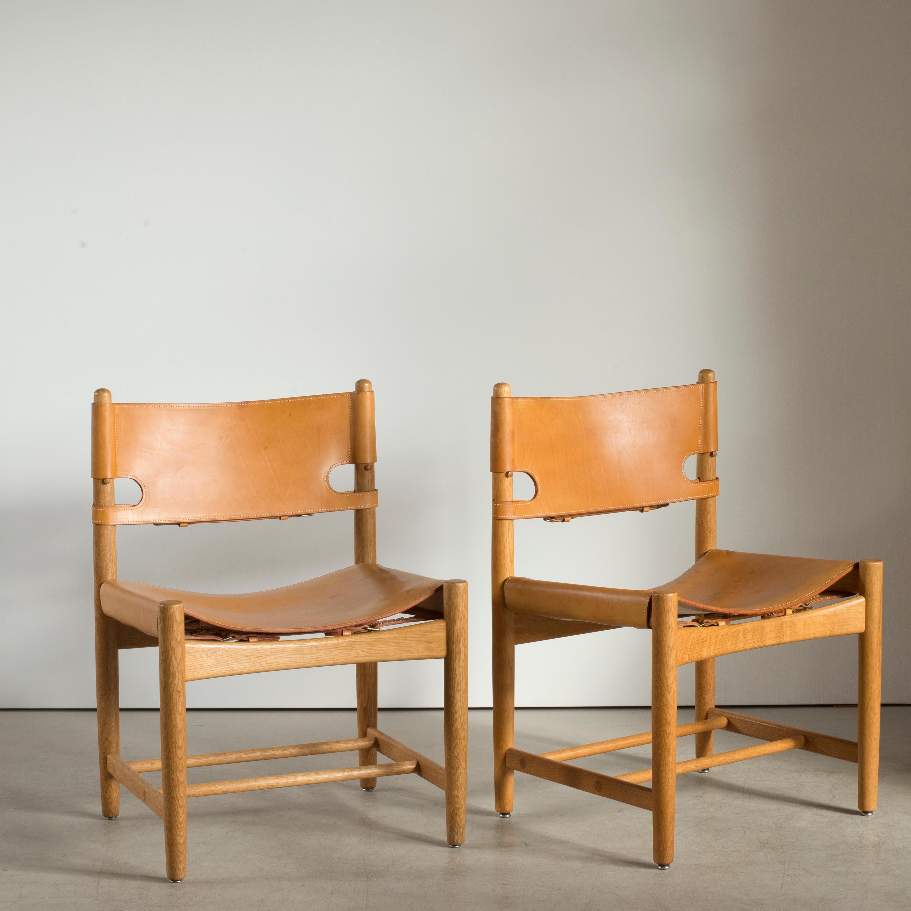 Danish Børge Mogensen Set of Six Dinning Chairs for Fredericia Furniture