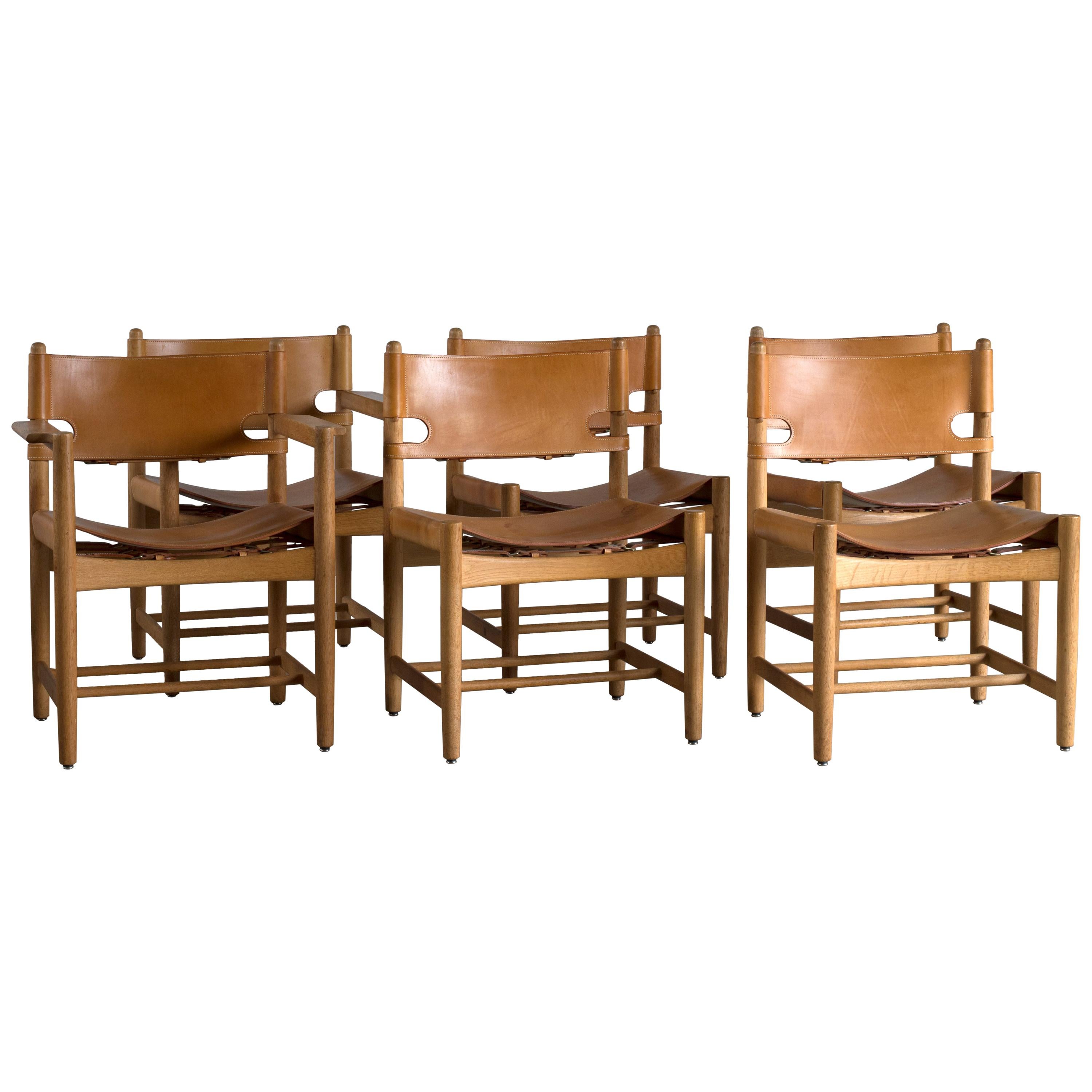Børge Mogensen Set of Six Dinning Chairs for Fredericia Furniture