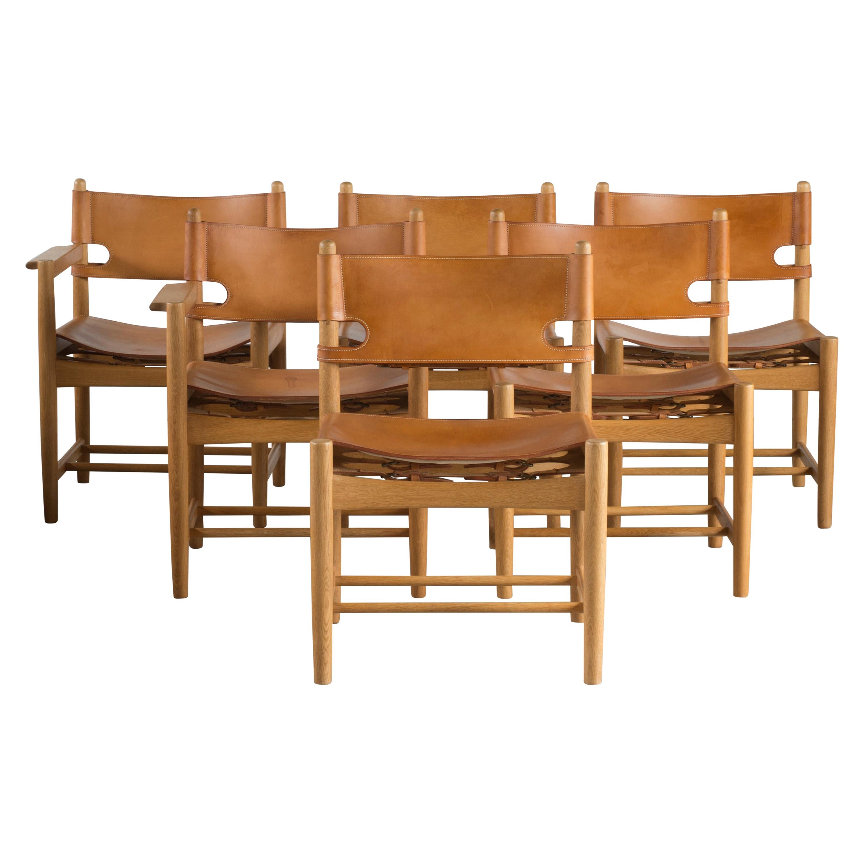 Børge Mogensen Set of Six Dinning Chairs for Fredericia Furniture
