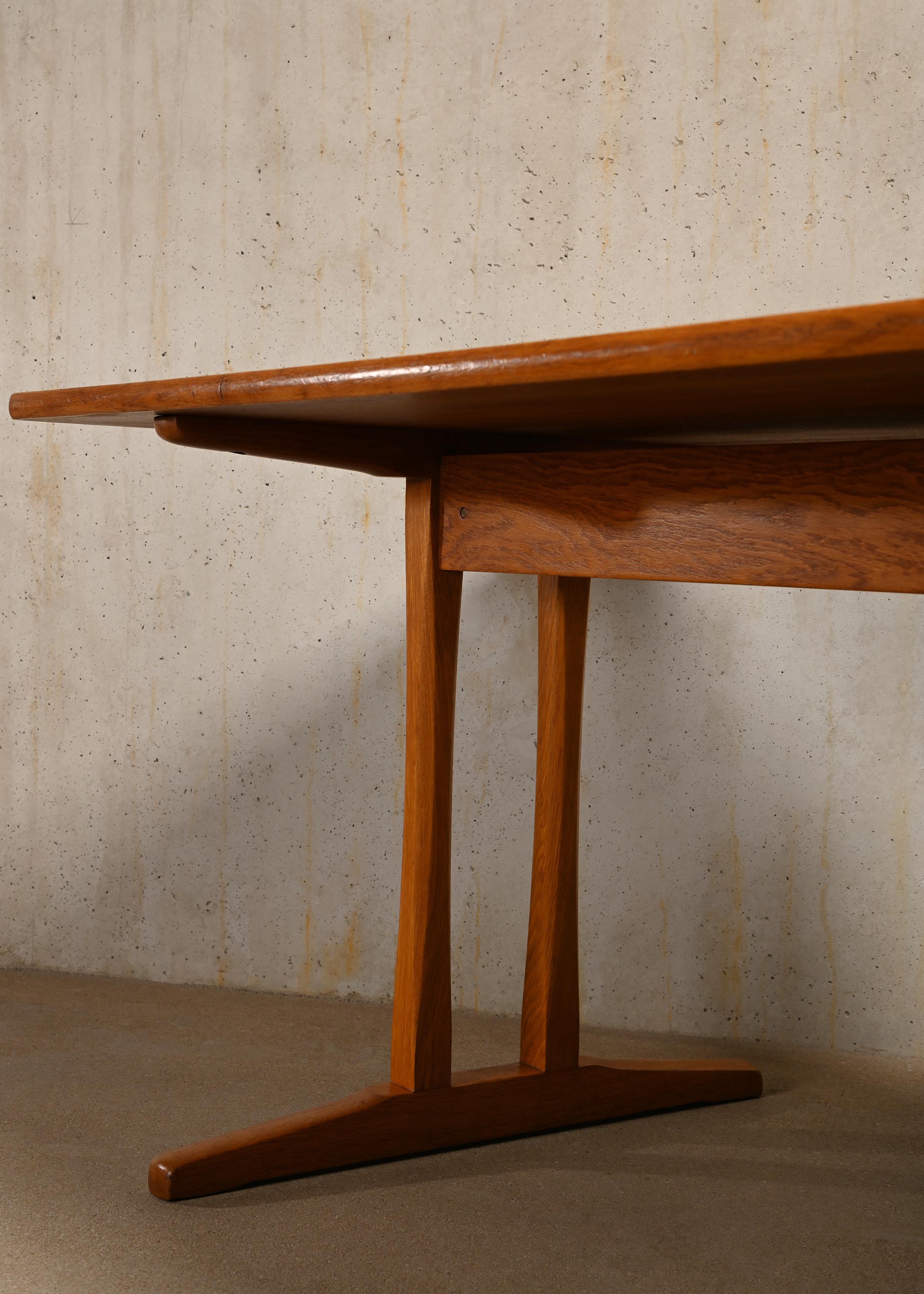 Børge Mogensen Shaker C18 solid Oak dining table / desk for FDB Møbler, Denmark 5