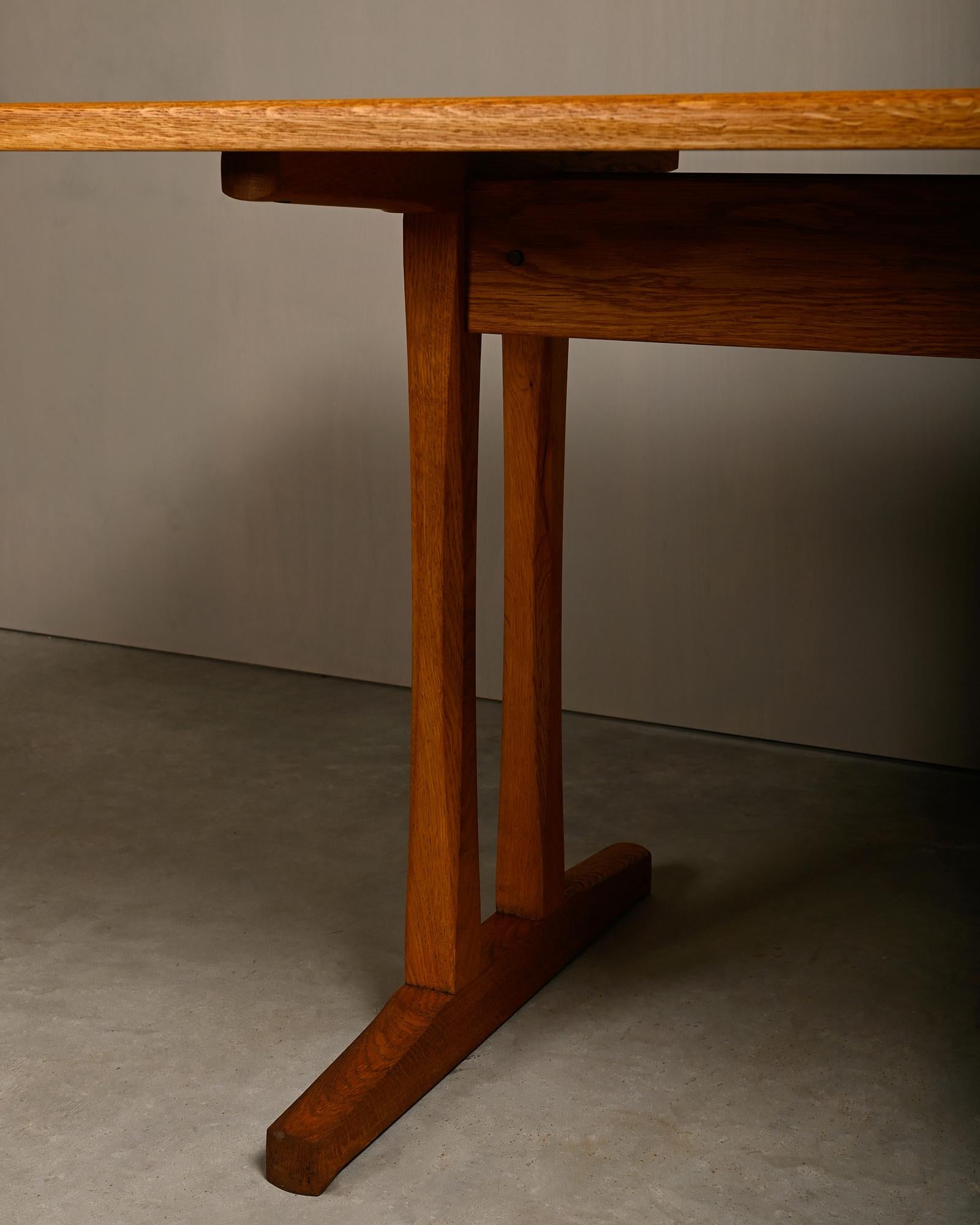 Børge Mogensen Shaker C18 solid Oak dining table / desk for FDB Møbler, Denmark 2