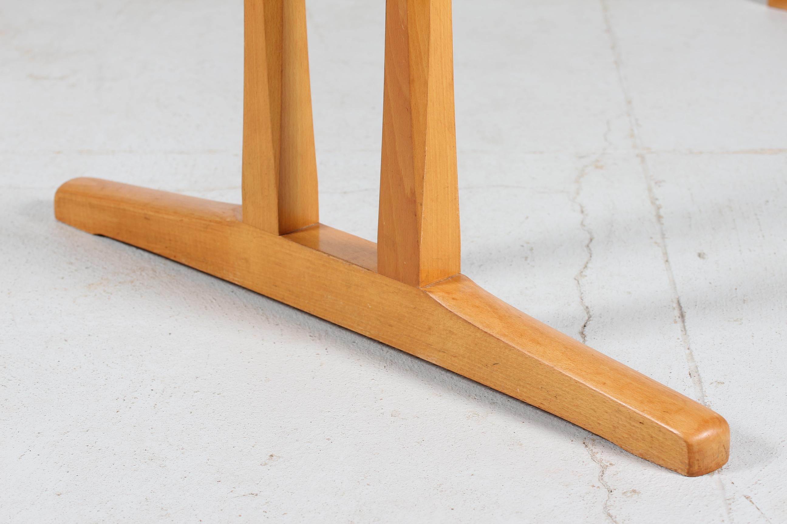 Mid-20th Century Børge Mogensen Shaker Table C 18 of Teak and Beech by FDB Møbler Denmark 1950s