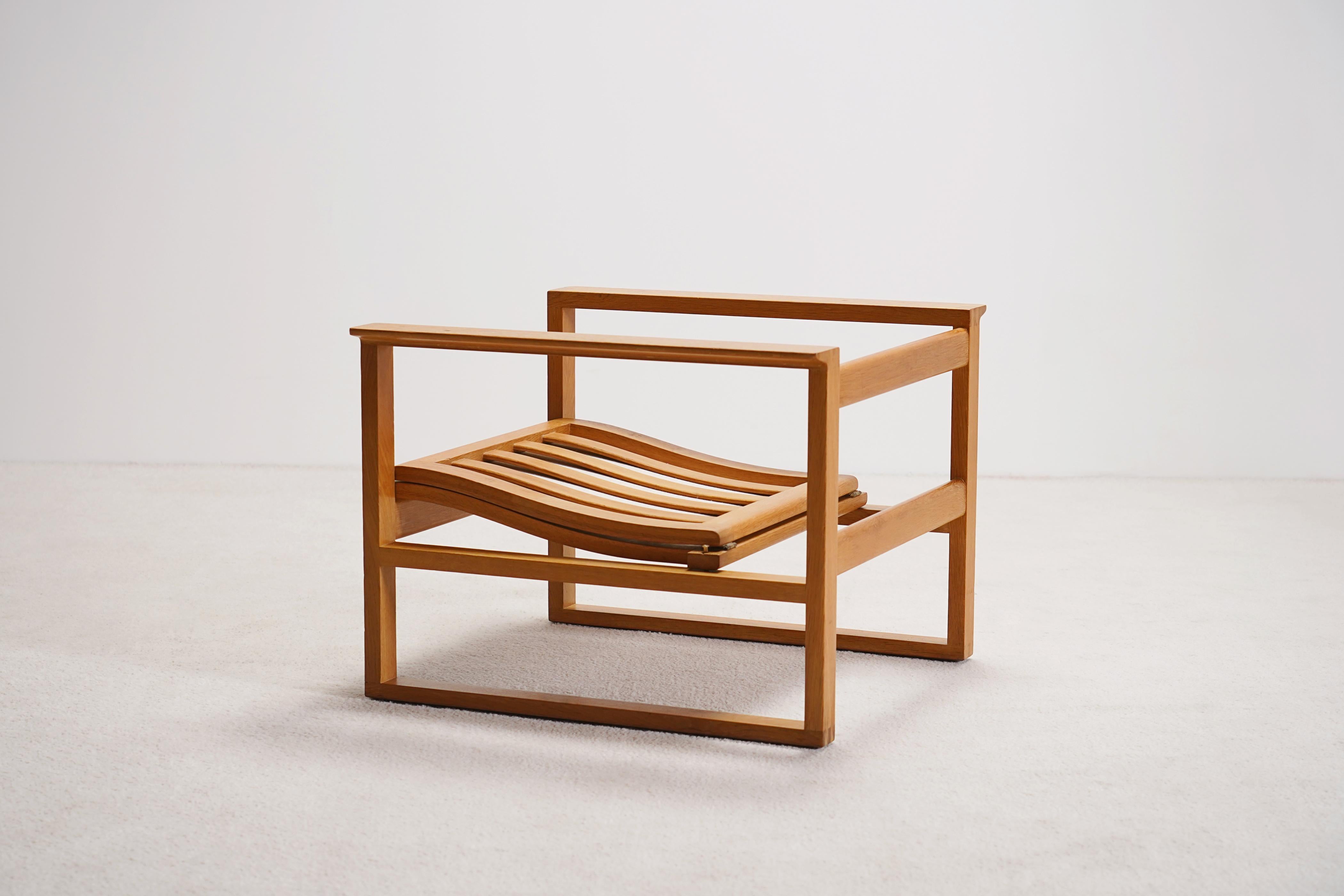 Børge Mogensen, Fauteuil de salon simple en Oak Oak, modèle 2256. 1956. New Upholstery. en vente 3