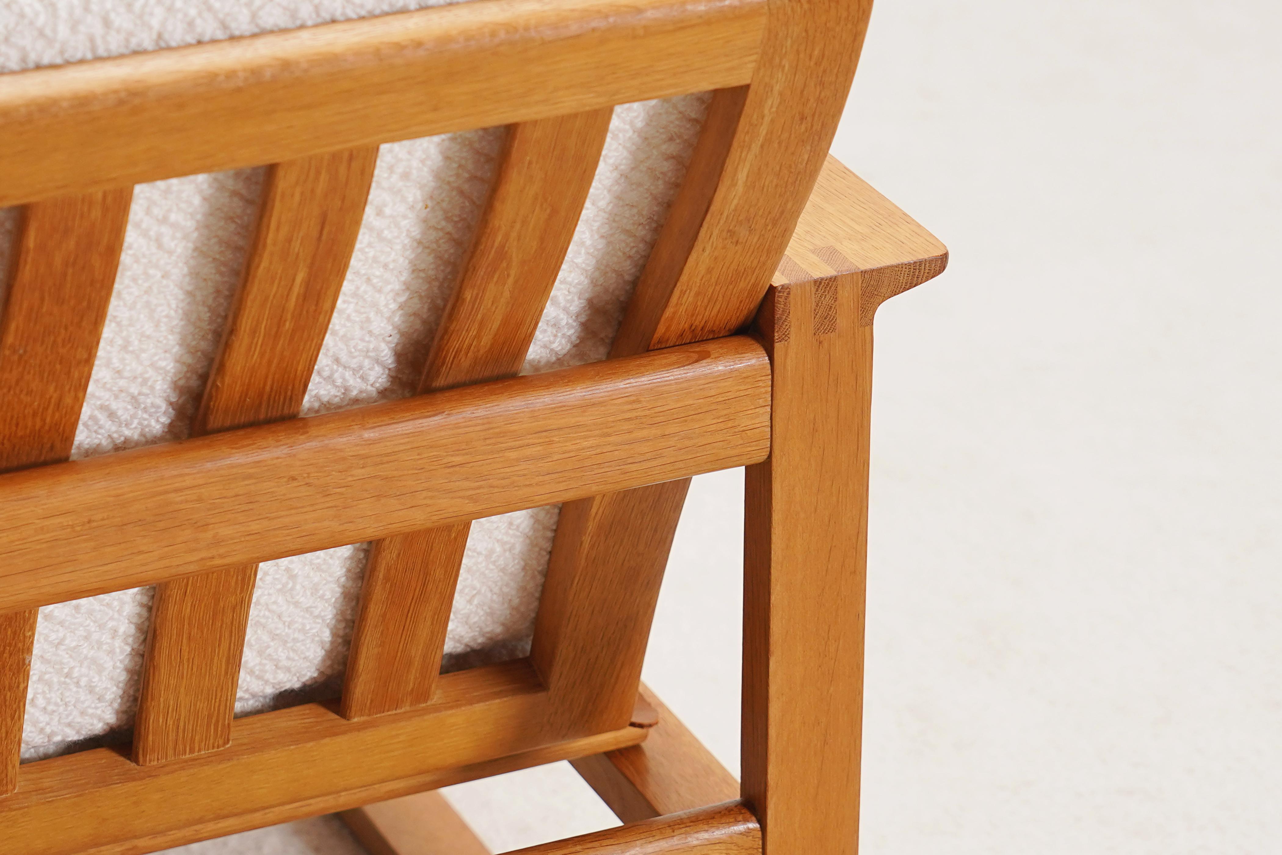 Børge Mogensen, Fauteuil de salon simple en Oak Oak, modèle 2256. 1956. New Upholstery. en vente 7