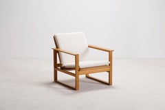 Børge Mogensen, Single Lounge Oak Armchair Model 2256. 1956. New Upholstery.