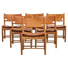 Børge Mogensen Six Dinning Chairs for Fredericia Furniture