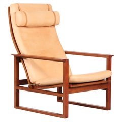 Børge Mogensen Sled Chair 2254 with Aniline Leather by Fredericia Stolefabrik
