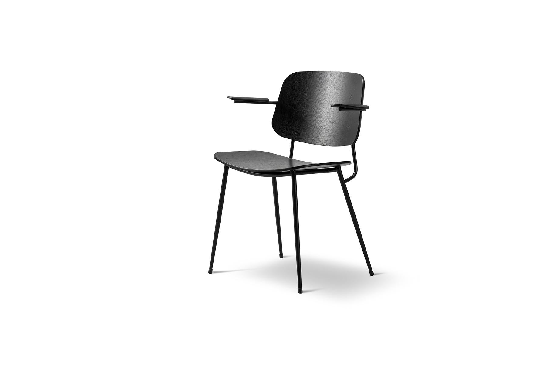 Mid-Century Modern Børge Mogensen Soborg Armchair – Steel Frame For Sale