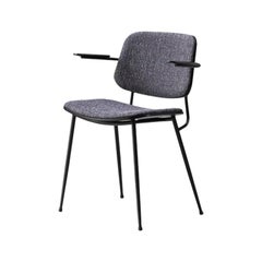 Børge Mogensen Soborg Armchair – Steel Frame, Seat & Back Upholstered