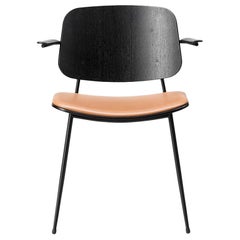 Fauteuil Soborg de Brge Mogensen, cadre en acier, assise tapissée