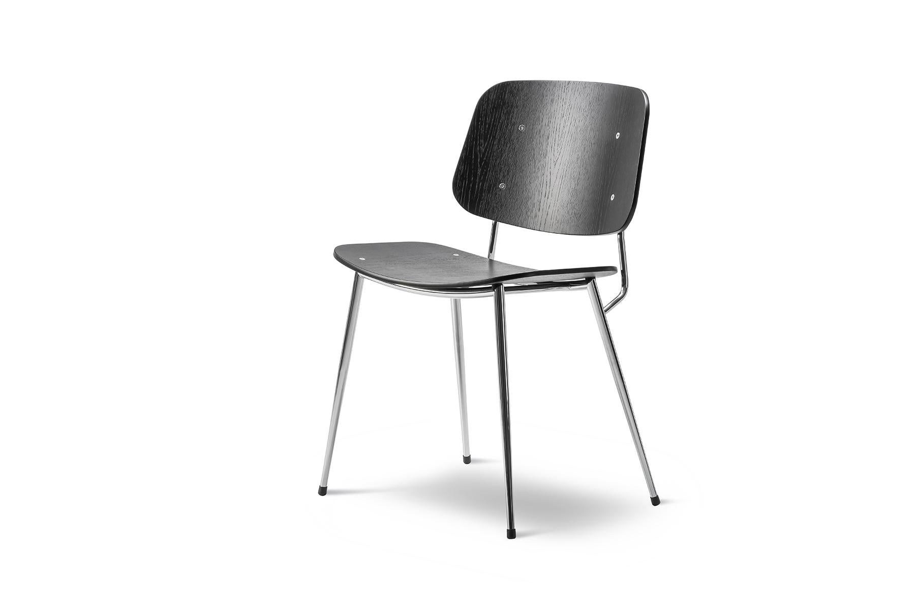 Børge Mogensen Soborg Chair – Steel Frame In New Condition For Sale In Berkeley, CA