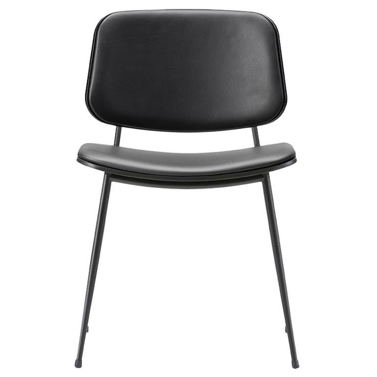 Børge Mogensen Soborg Chair – Steel Frame, Seat & Back Upholstered For Sale