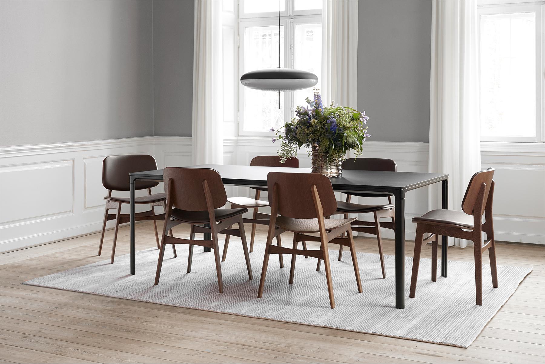 Contemporary Børge Mogensen Soborg Chair – Wood Frame, Seat & Back Upholstered For Sale