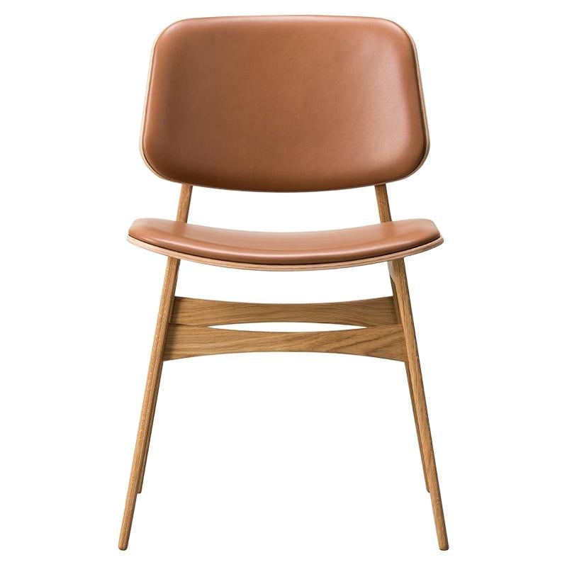 Sedia Børge Mogensen Soborg - Struttura in Wood, Seduta e Schienale imbottiti