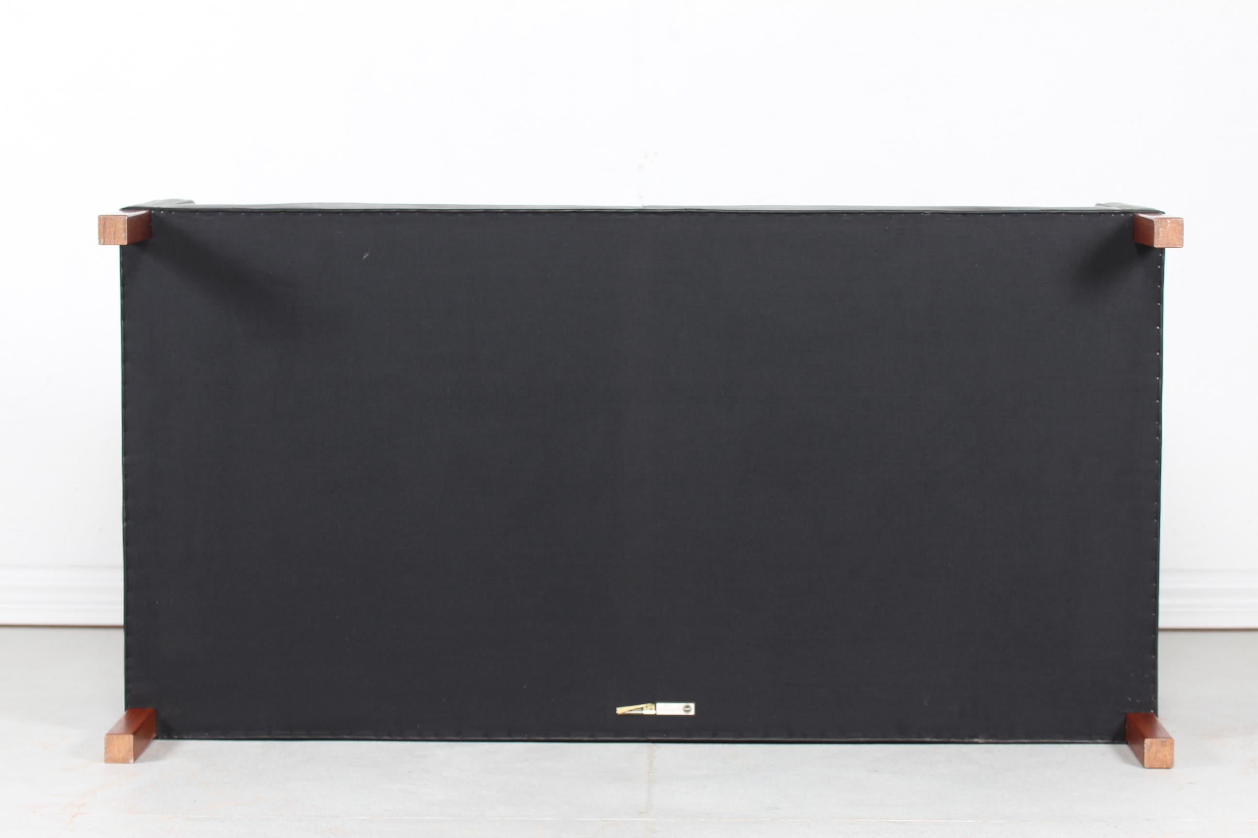 Børge Mogensen Sofa 2212 with Black Leather by Fredericia Stolefabrik, 1981 4