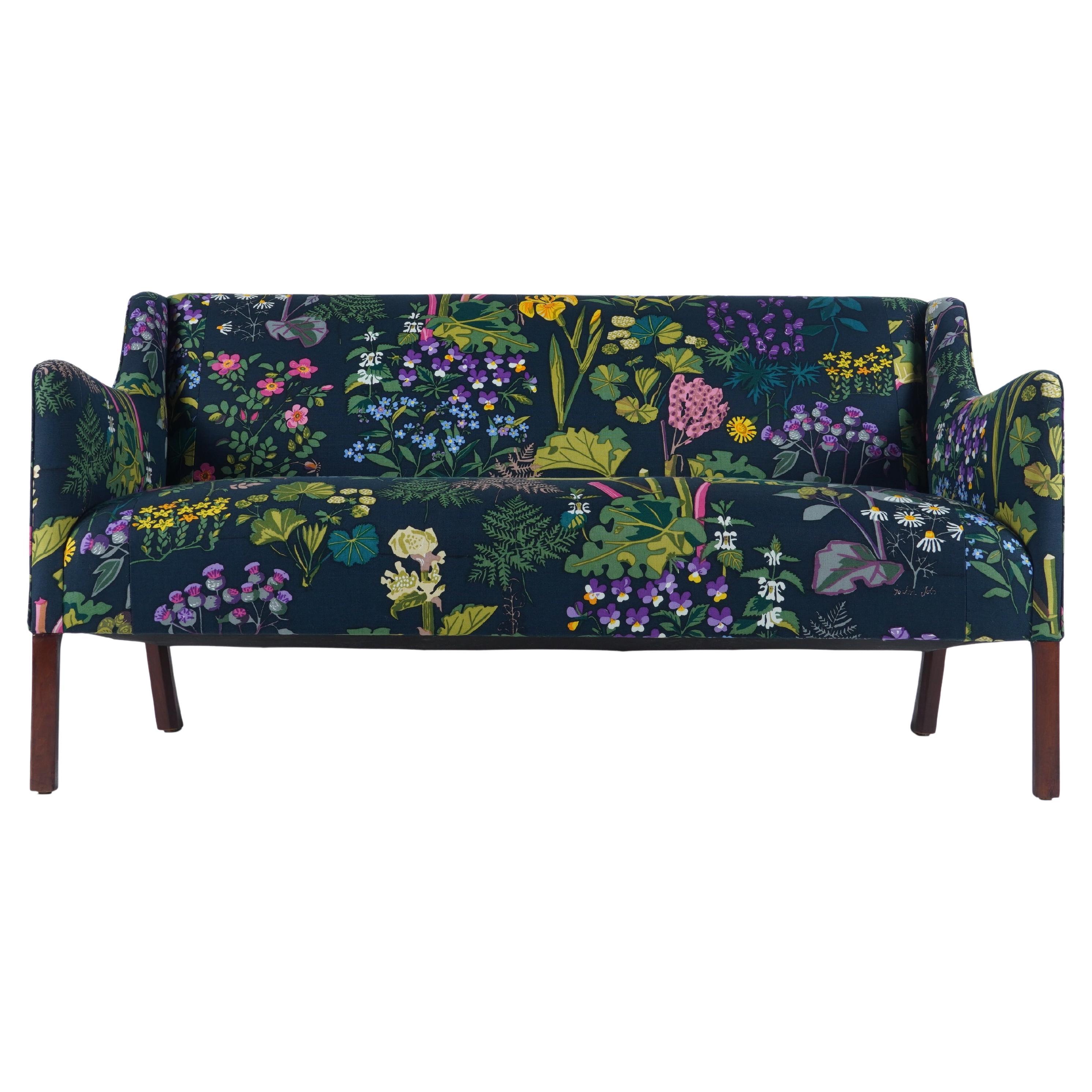 Børge Mogensen Sofa in Swedish Textile For Sale