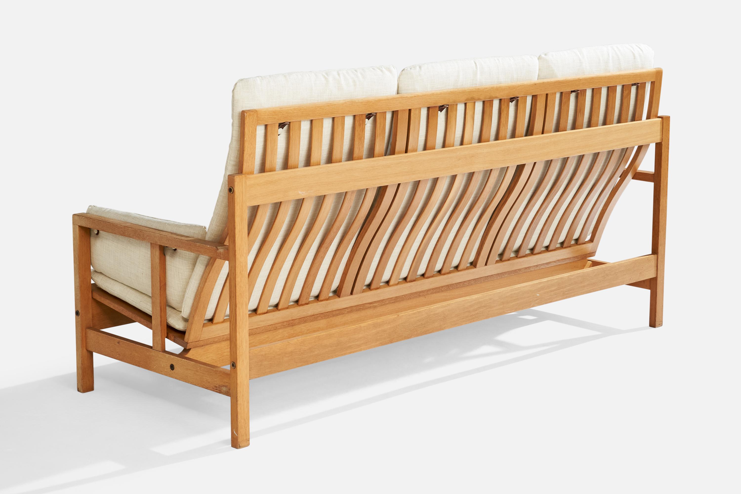Scandinave moderne Børge Mogensen, Canapé, Oak, Fabrice, Danemark, années 1960 en vente