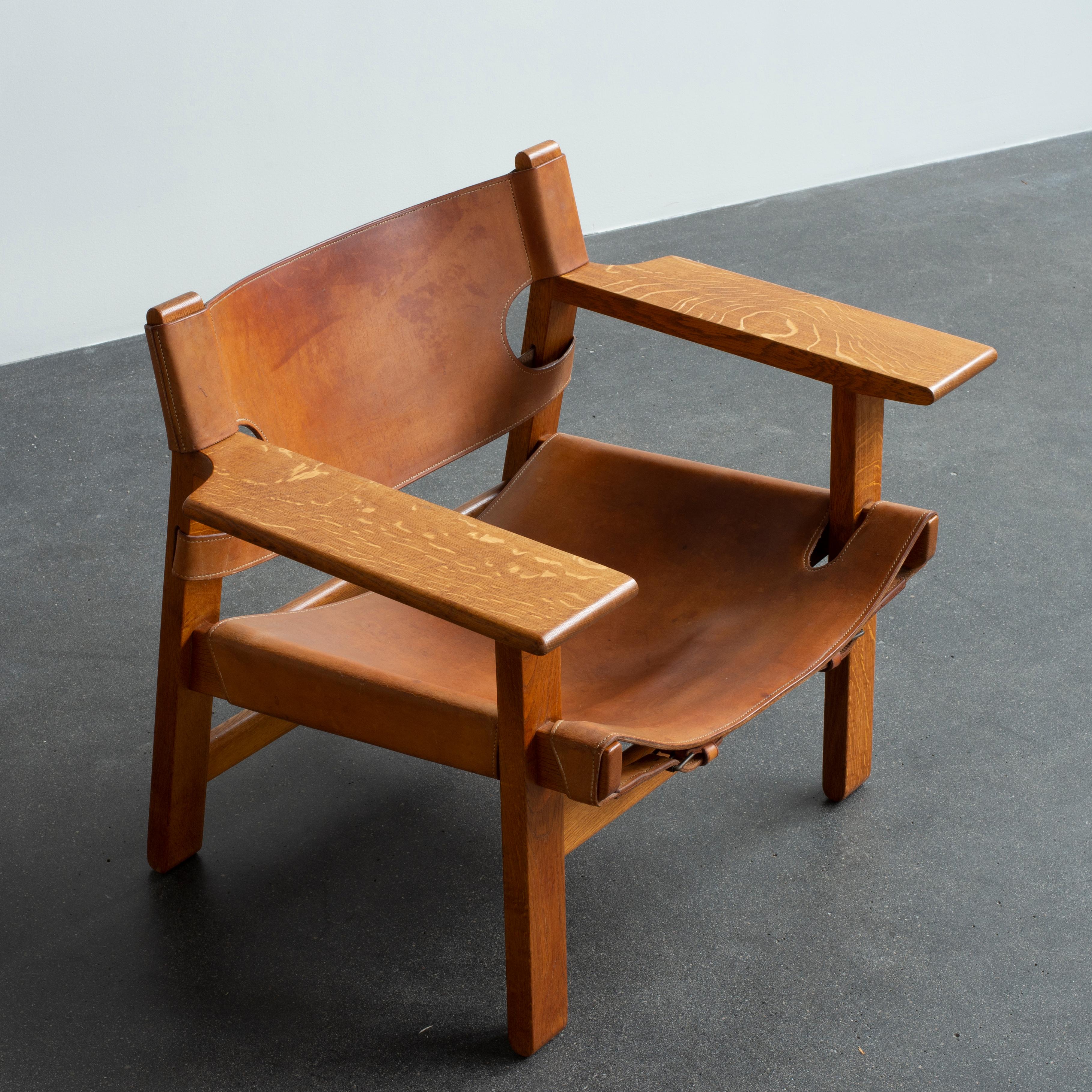Scandinavian Modern Børge Mogensen Spanish Chair for Fredericia Furniture For Sale