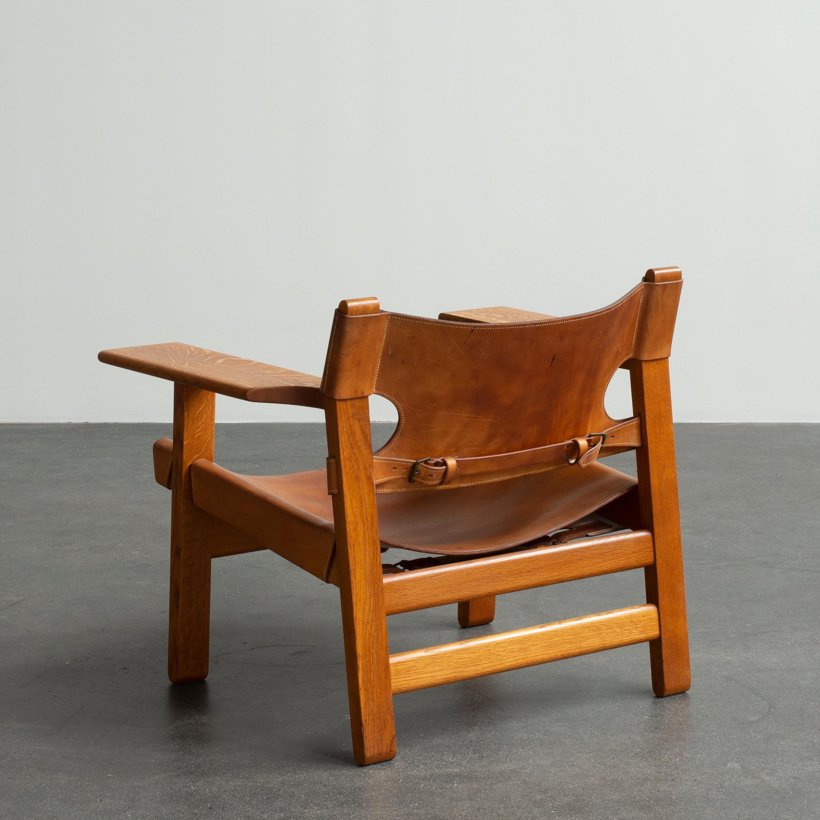 Danish Børge Mogensen Spanish Chair for Fredericia Furniture For Sale