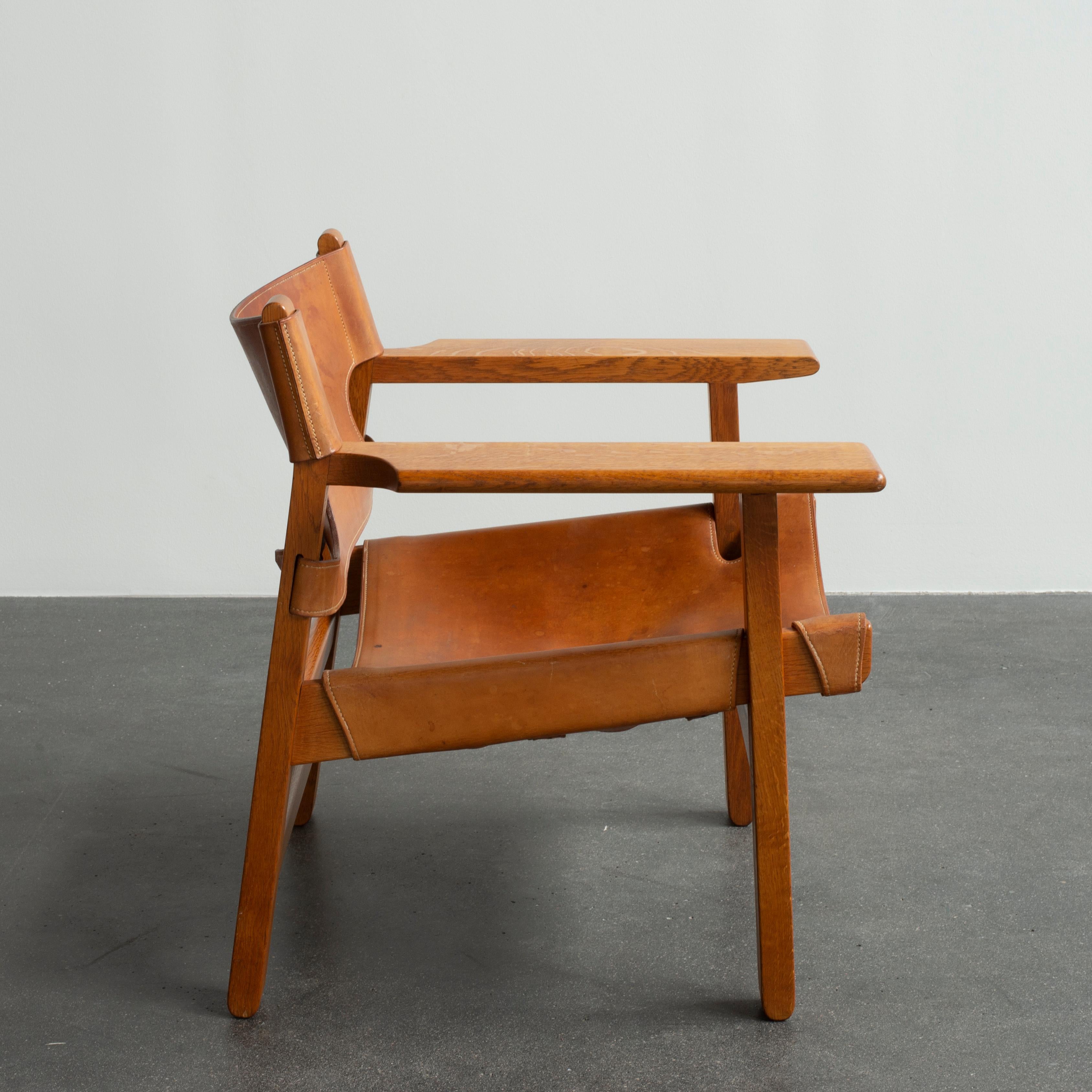 Børge Mogensen Spanish Chair for Fredericia Furniture In Good Condition For Sale In Copenhagen, DK