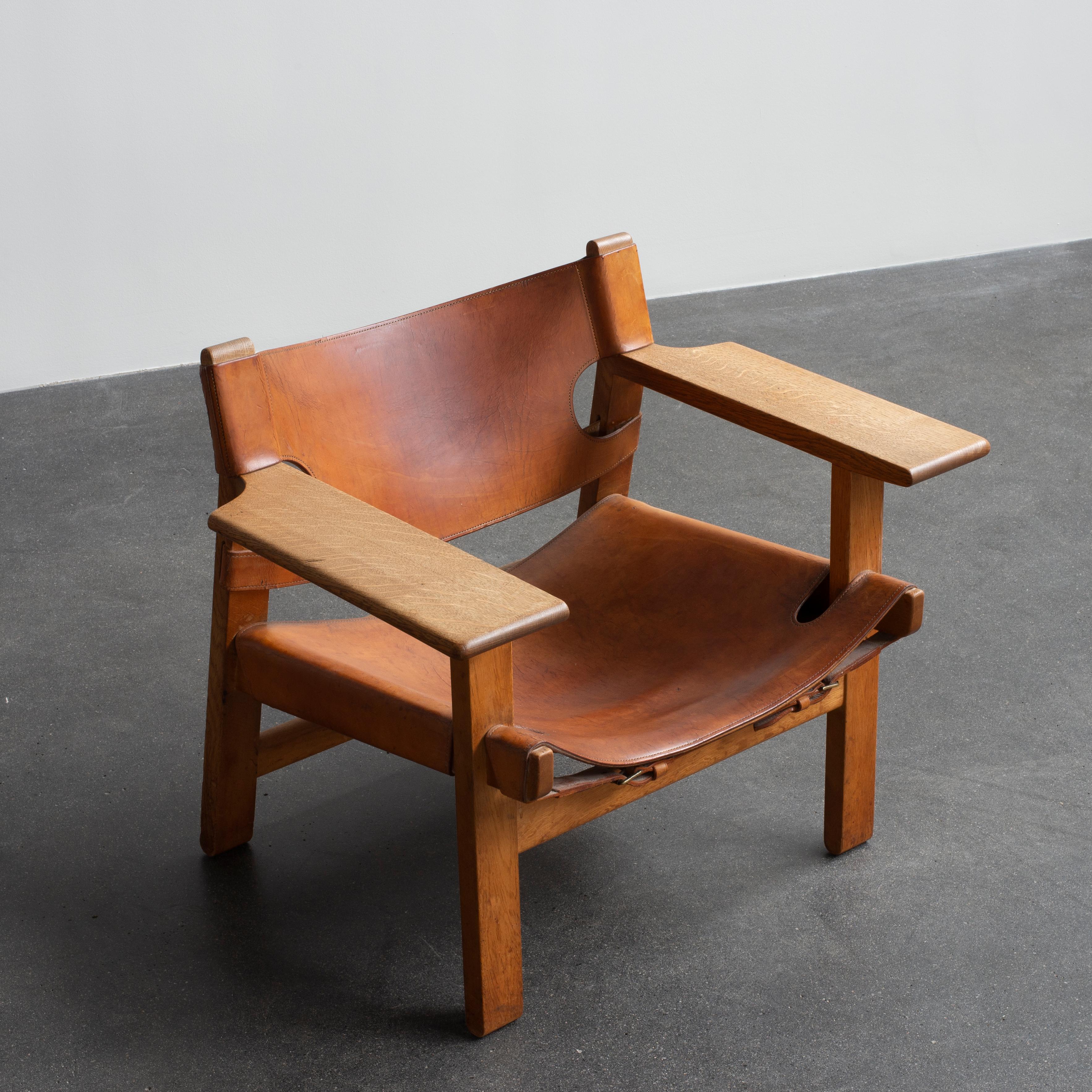 Børge Mogensen Spanish Chair for Fredericia Furniture In Fair Condition In Copenhagen, DK