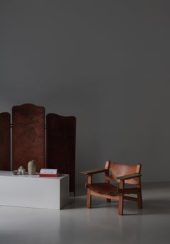 Børge Mogensen  "Spanish Chair" in Oak and Saddle Leather, Danish Modern, 1950s