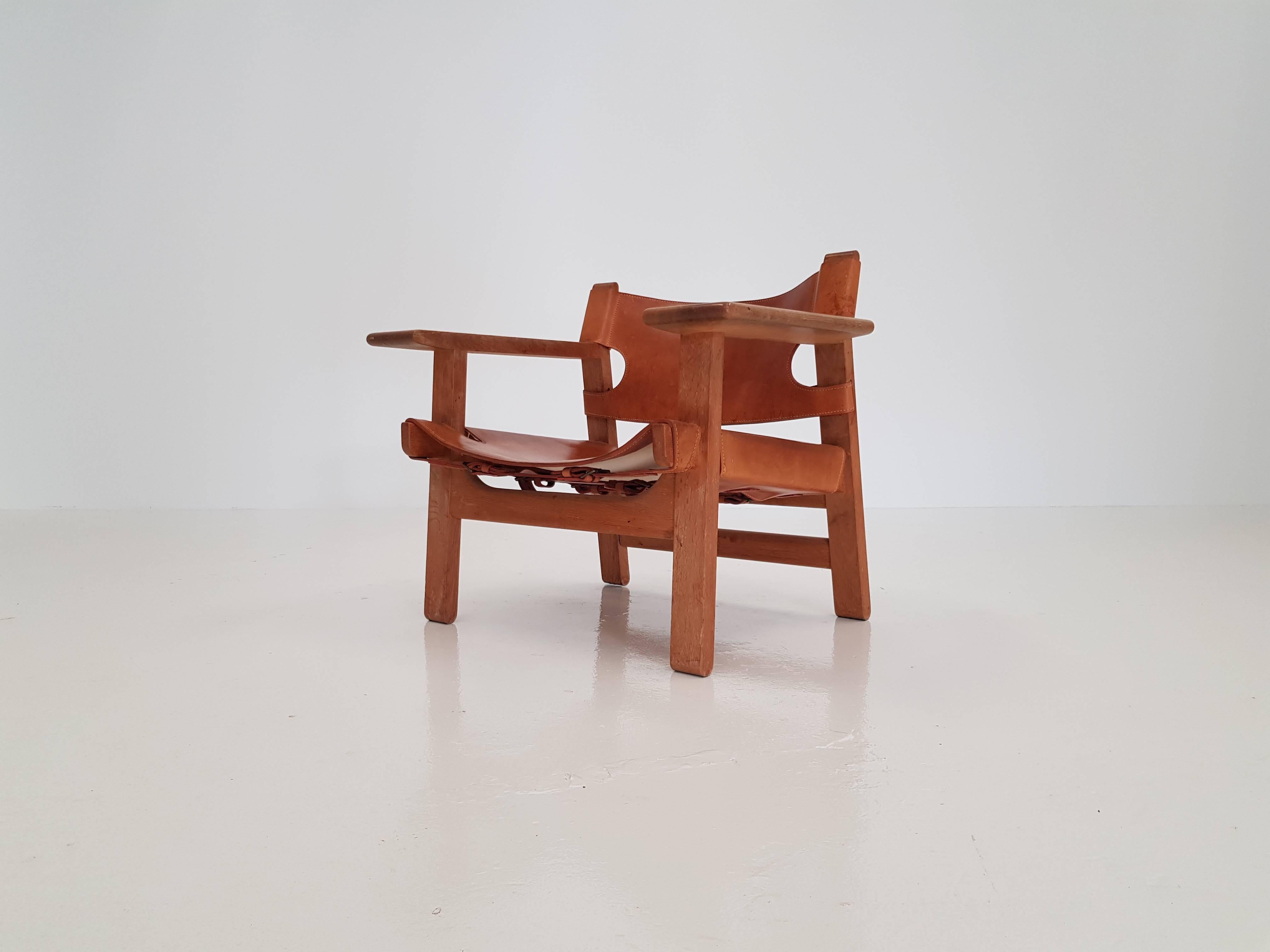20th Century Børge Mogensen Spanish Chair, Designed 1958, Produced by Fredericia Stolefabrik