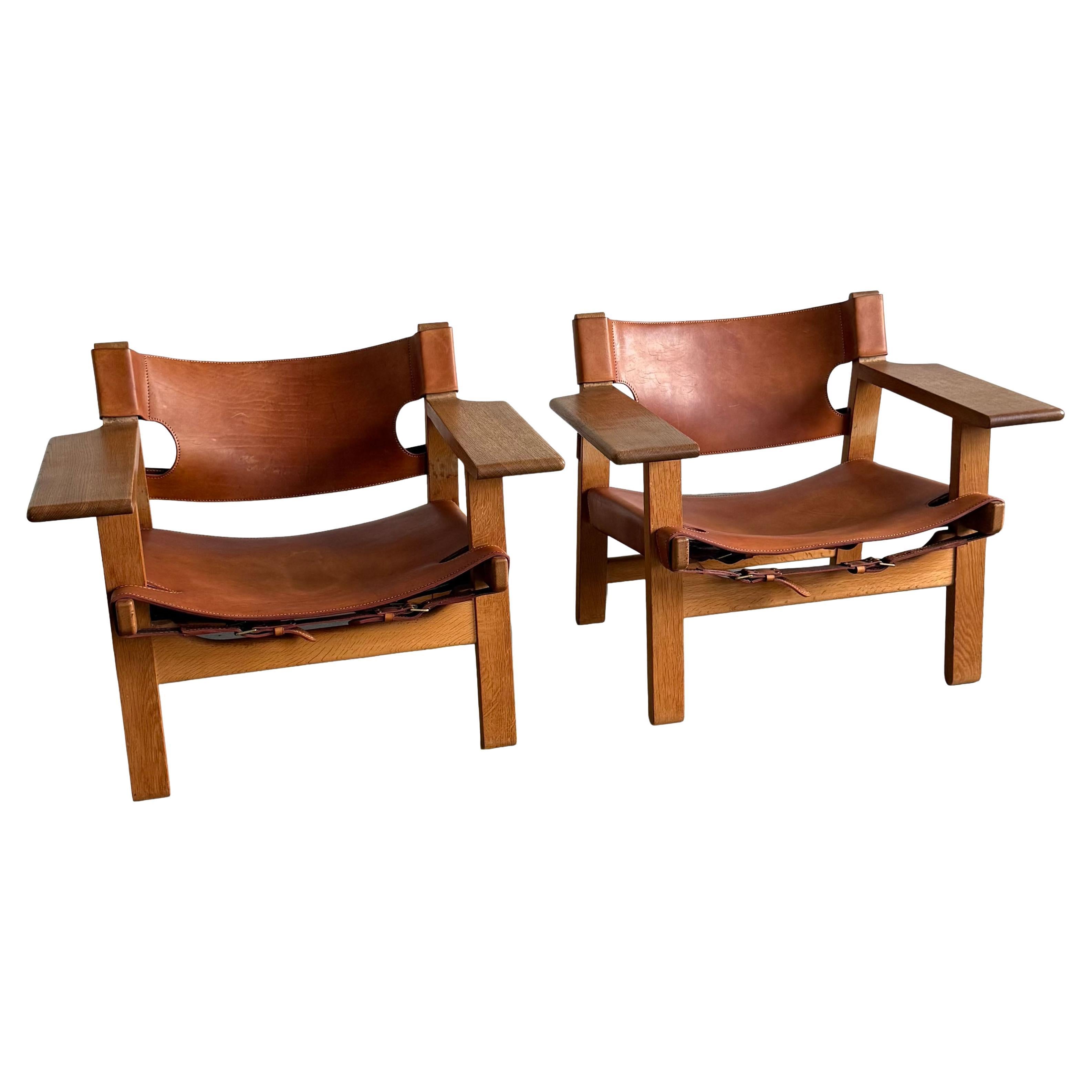 Sedie spagnole di Børge Mogensen per Fredericia Furniture, Danimarca 1960