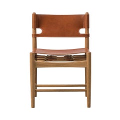 Børge Mogensen Spanish Dining Chair Cognac Leather Oak Oiled for Fredericia