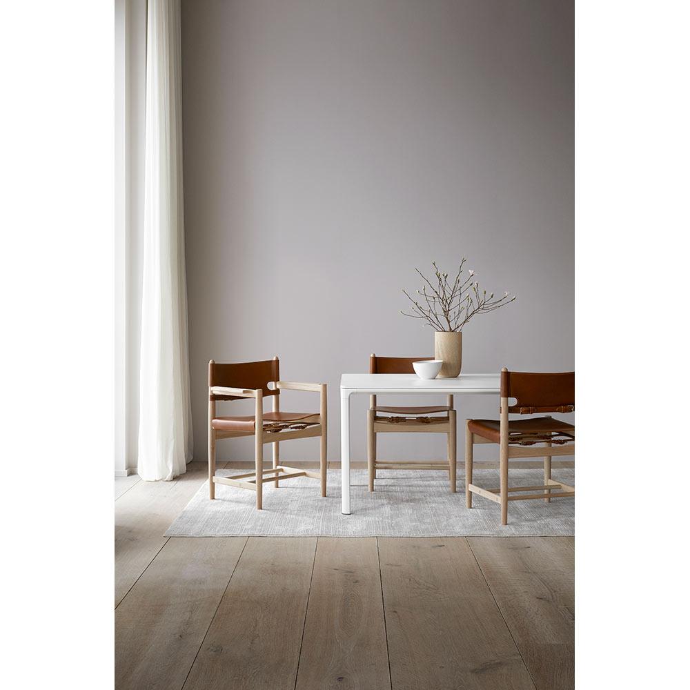 Børge Mogensen Silla de comedor española Piel coñac Roble aceitado para Fredericia Moderno en venta