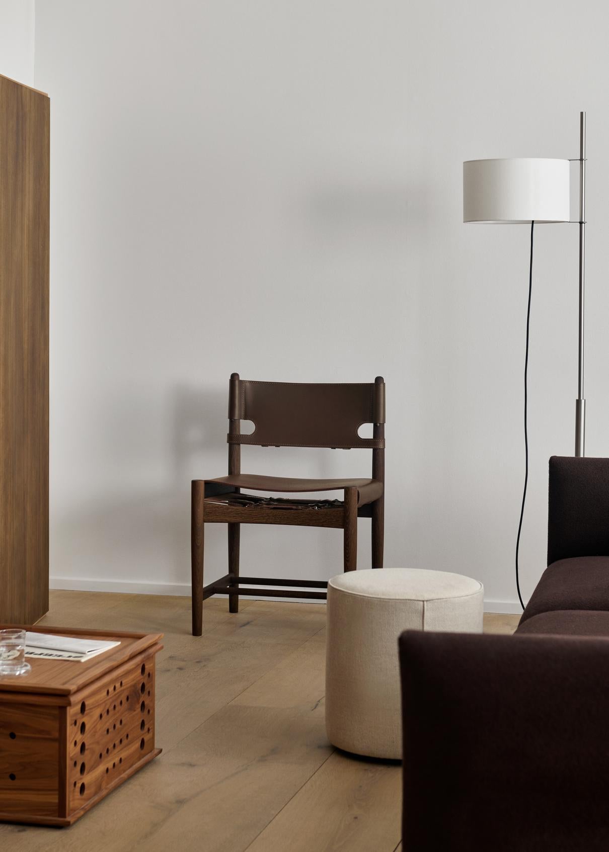 Børge Mogensen Silla de comedor española Piel coñac Roble aceitado para Fredericia en Nuevo estado para la venta en New York, NY