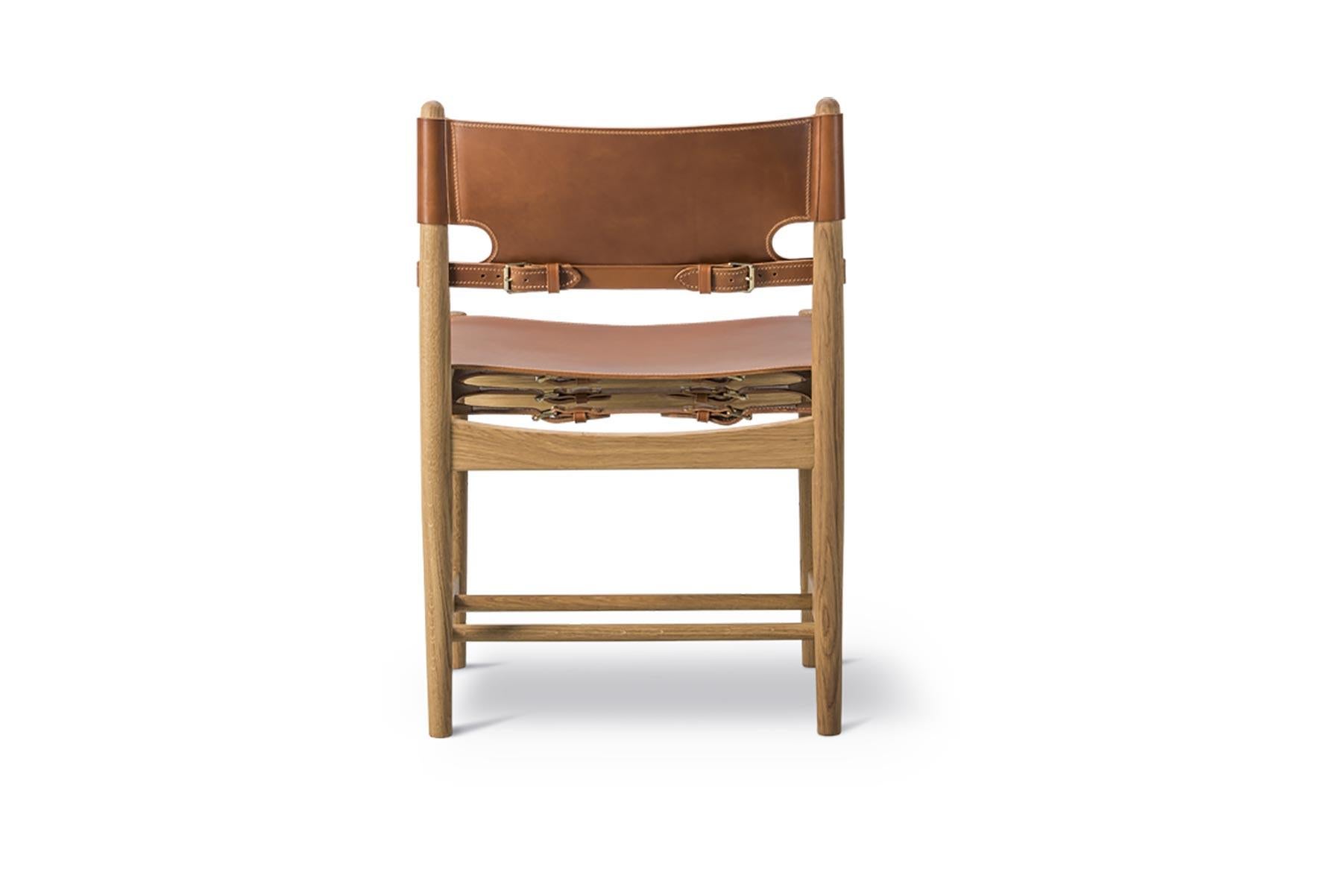 Mid-Century Modern Chaise de salle à manger espagnole Brge Mogensen, modèle 3237 en vente